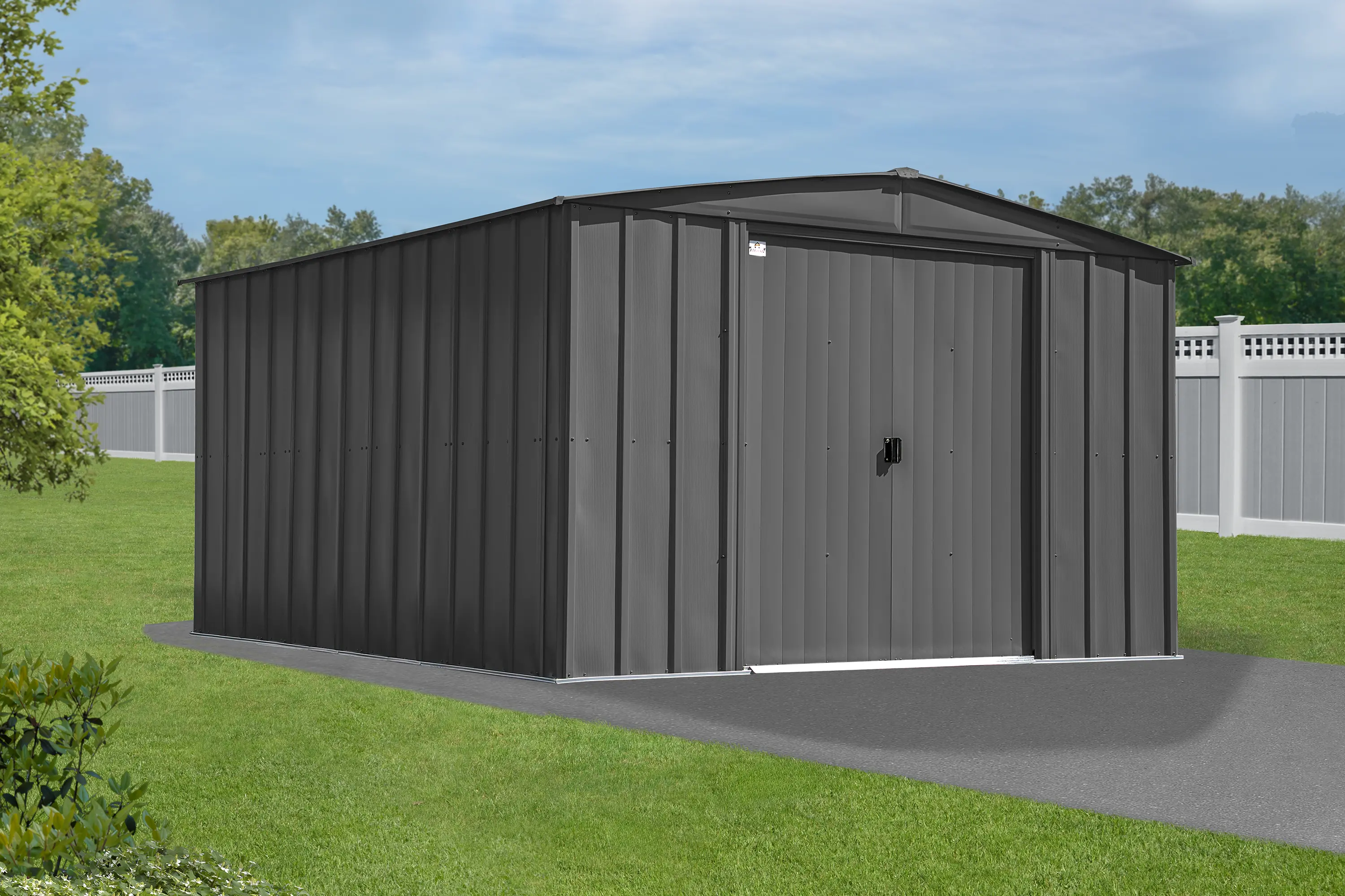 Arrow Classic 10 x 14 Charcoal Steel Storage Shed-2