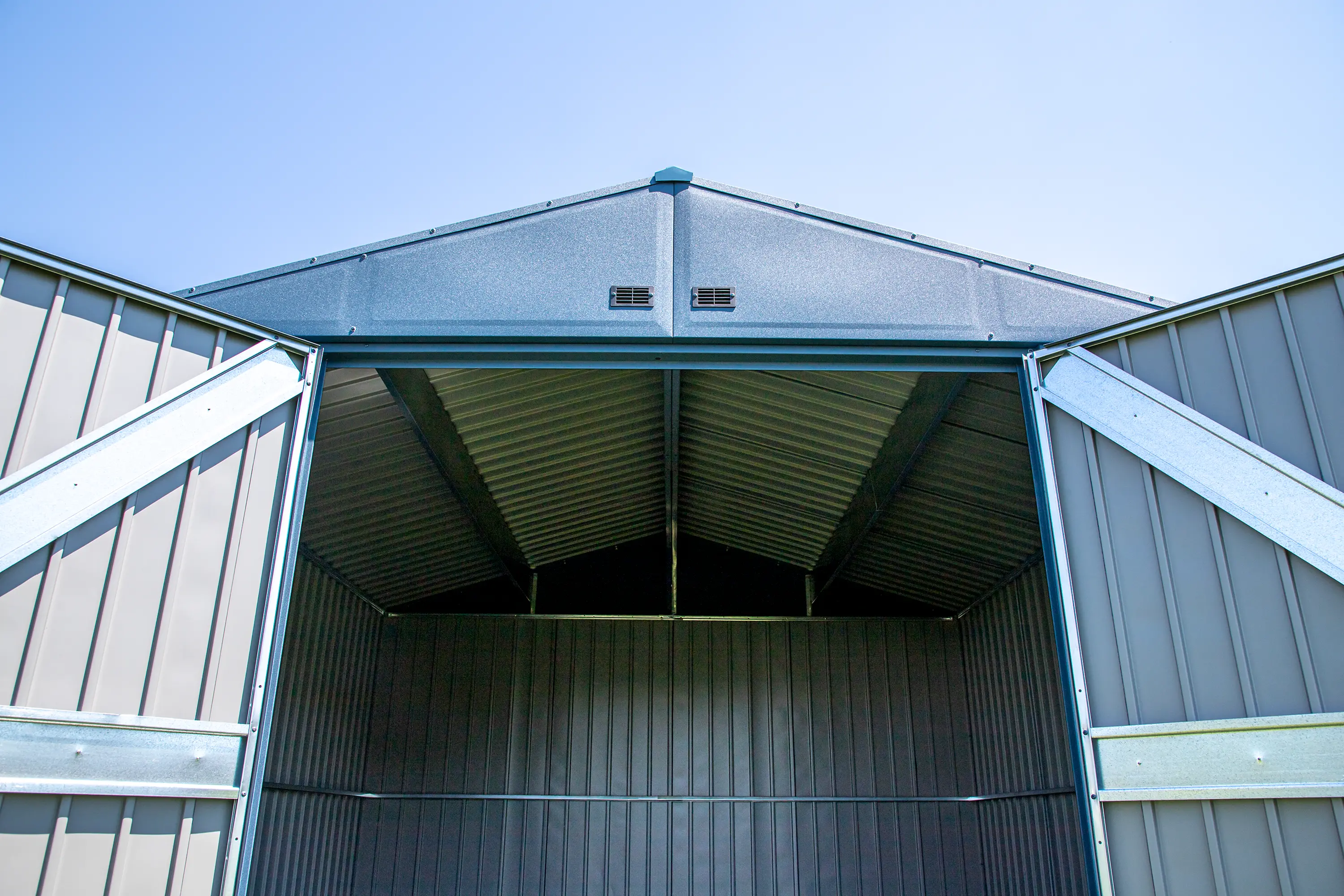 Arrow Elite 14 x 16 Blue Gray Storage Shed-7