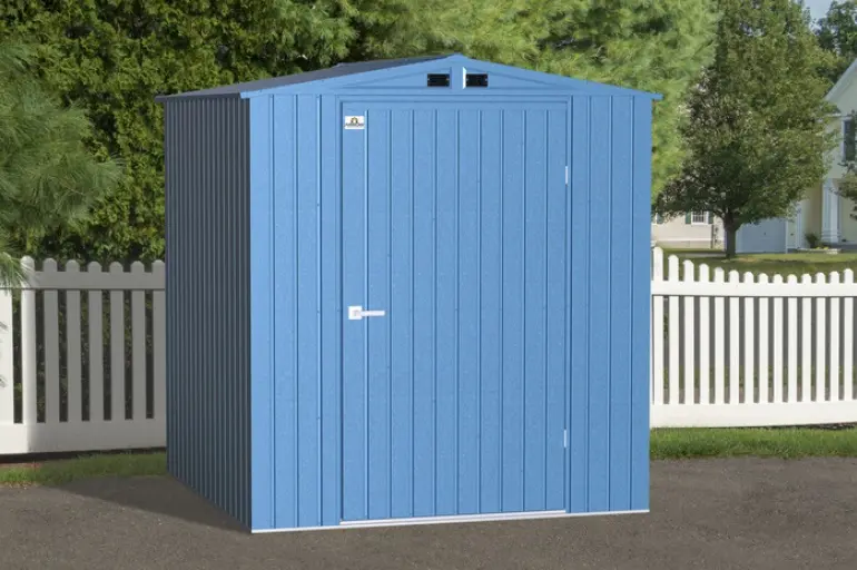 Arrow Elite 6' Blue Gray Storage Shed-2