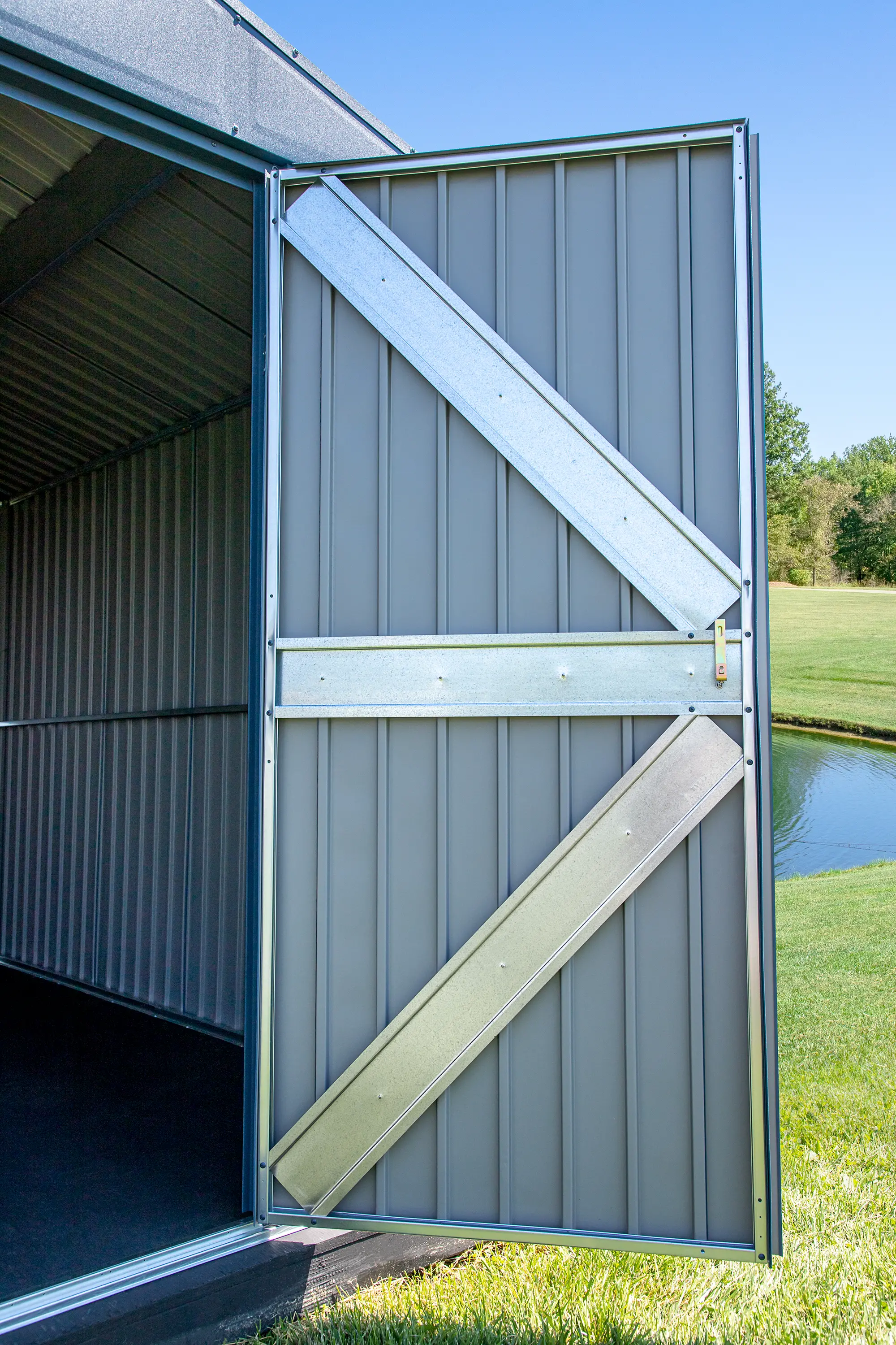 Arrow Elite 6' Blue Gray Storage Shed-7