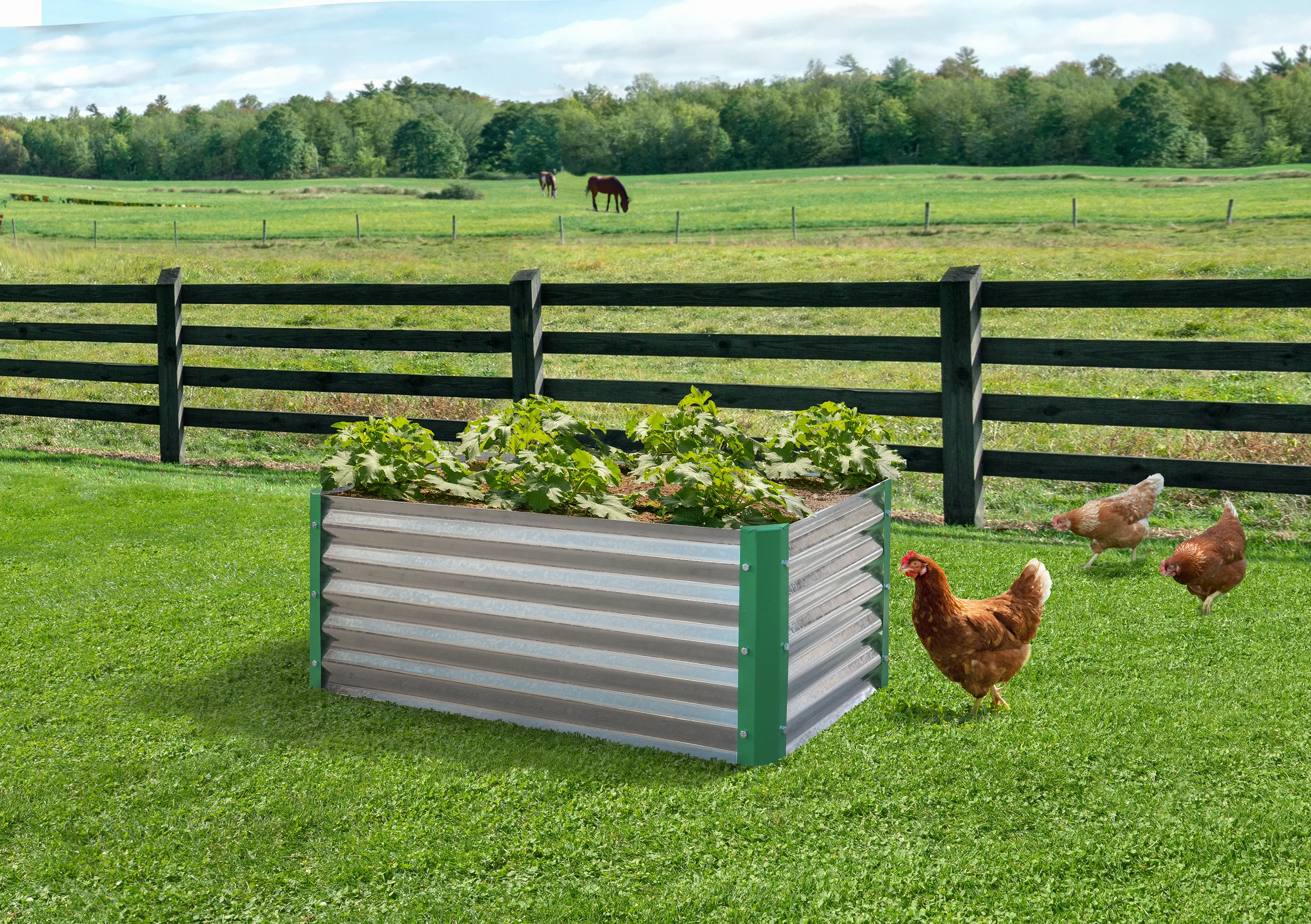 Miracle-Gro 2 x 4 x 2 Green Miracle-Gro® Raised Garden Bed-2