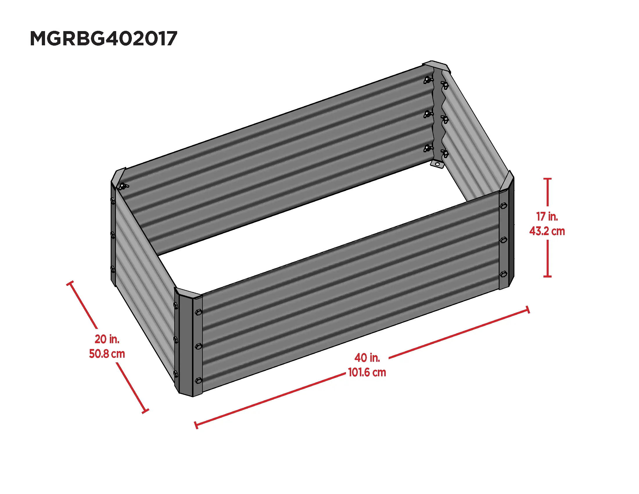 Miracle-Gro 2 x 4 x 2 Green Miracle-Gro® Raised Garden Bed-7