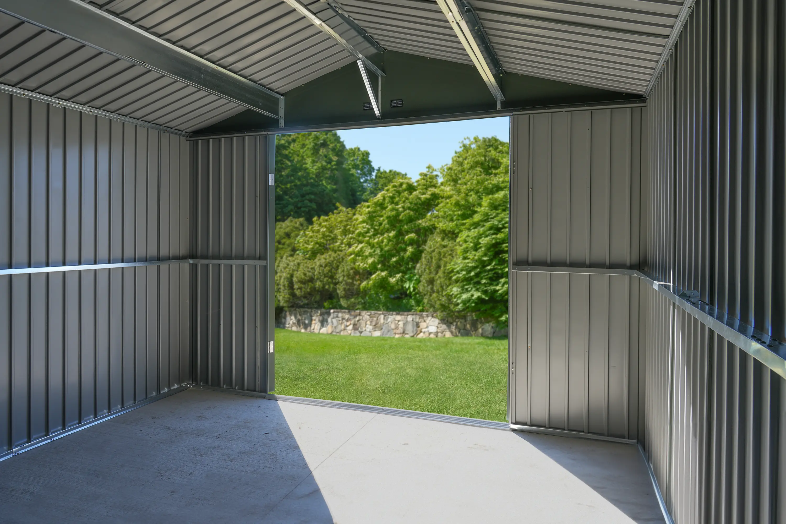 Scotts 10 x 12 Green Metal Storage Shed-5