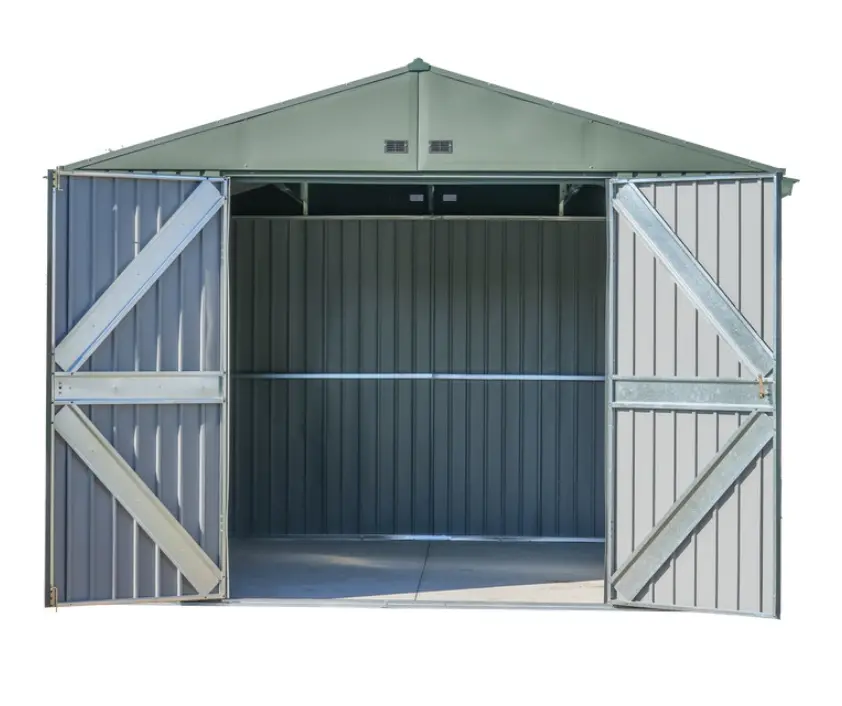 Scotts 10 x 12 Green Metal Storage Shed-6