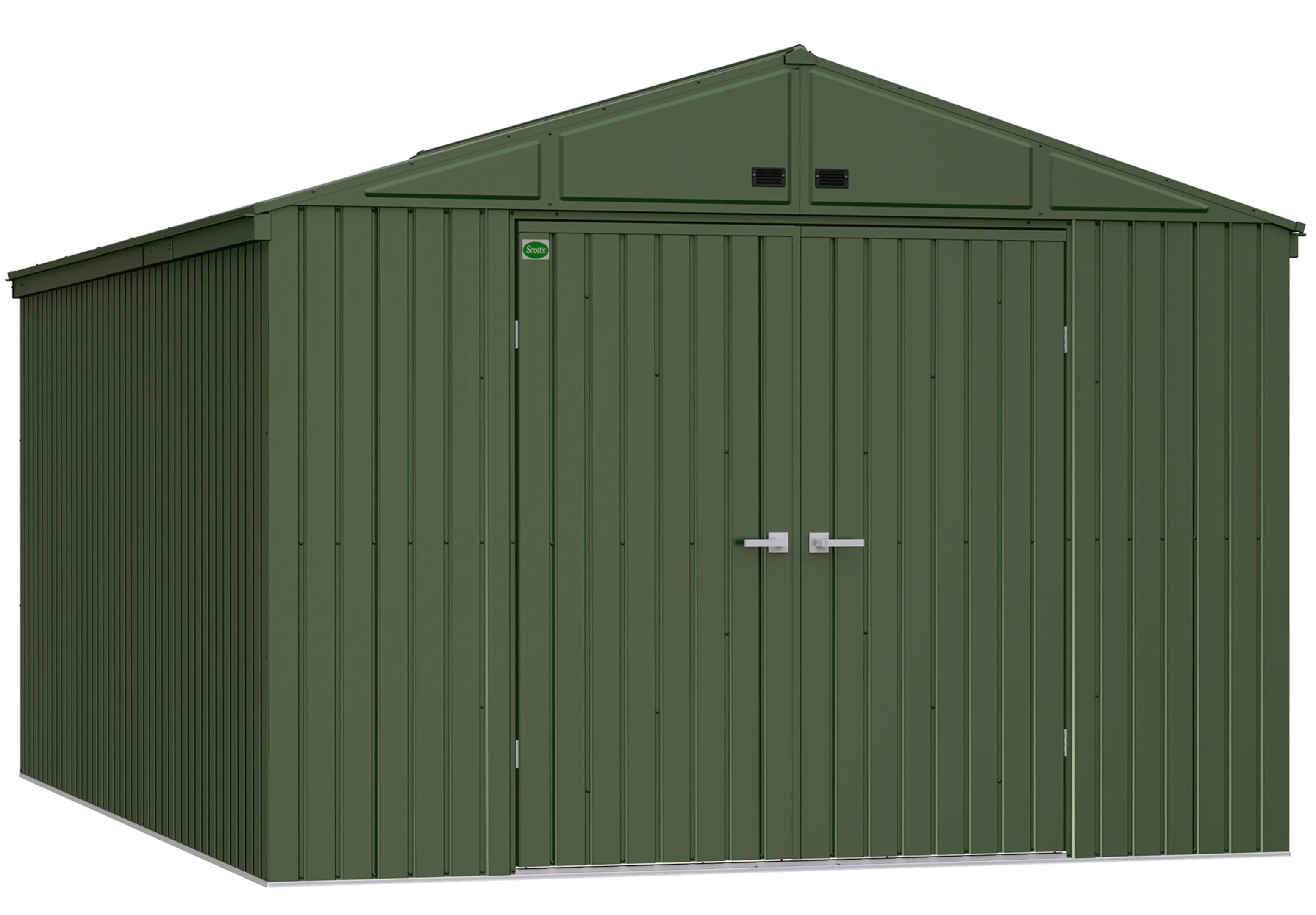 Scotts 10 x 14 Green Metal Storage Shed-1