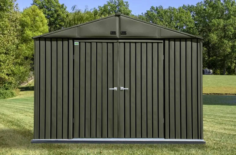 Scotts 10 x 14 Green Metal Storage Shed-2