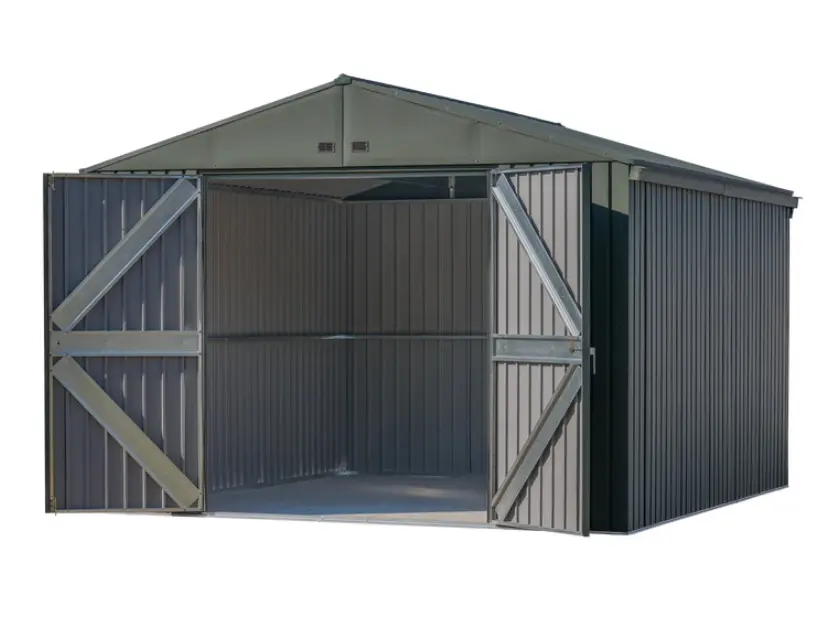 Scotts 10 x 14 Green Metal Storage Shed-5