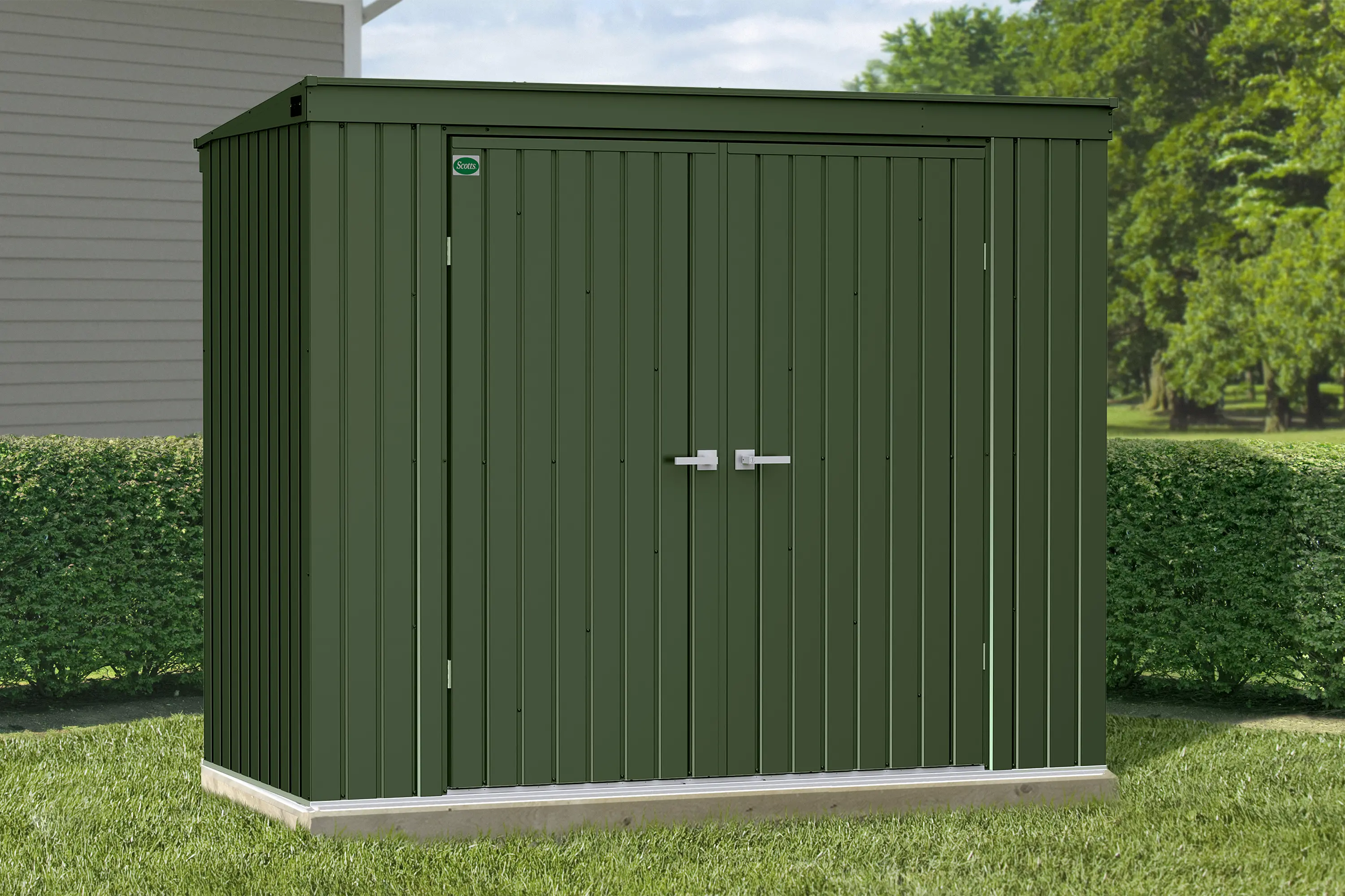 Scotts 8 x 4 Green Garden Storage Shed-2