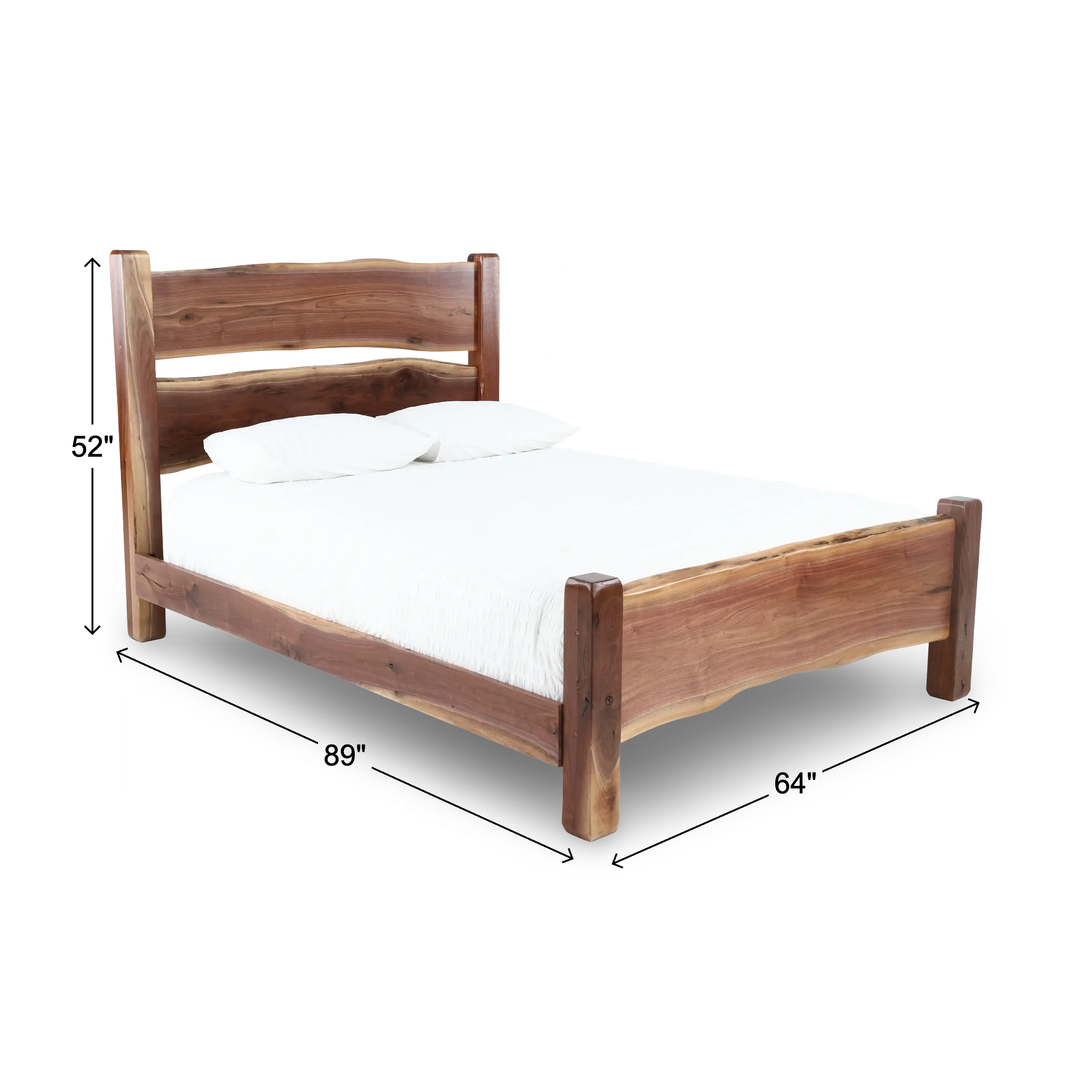 Live Edge Walnut Queen Bed-3