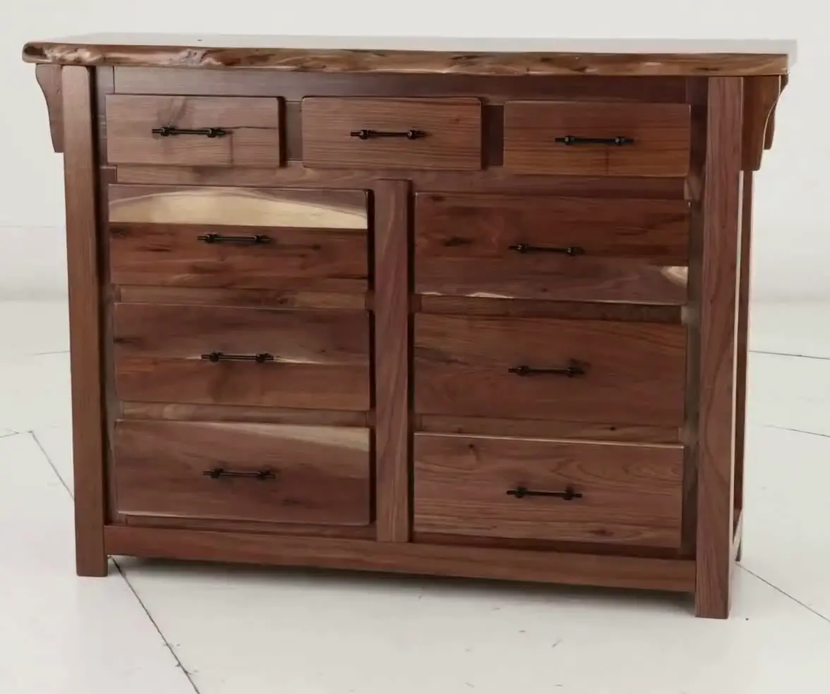 Live Edge Walnut Dresser-10