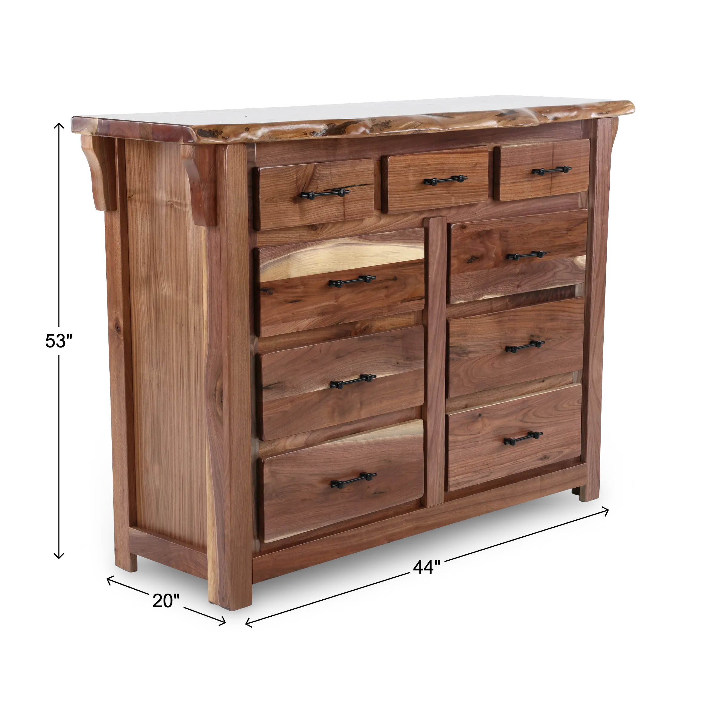 Live Edge Walnut Dresser-3