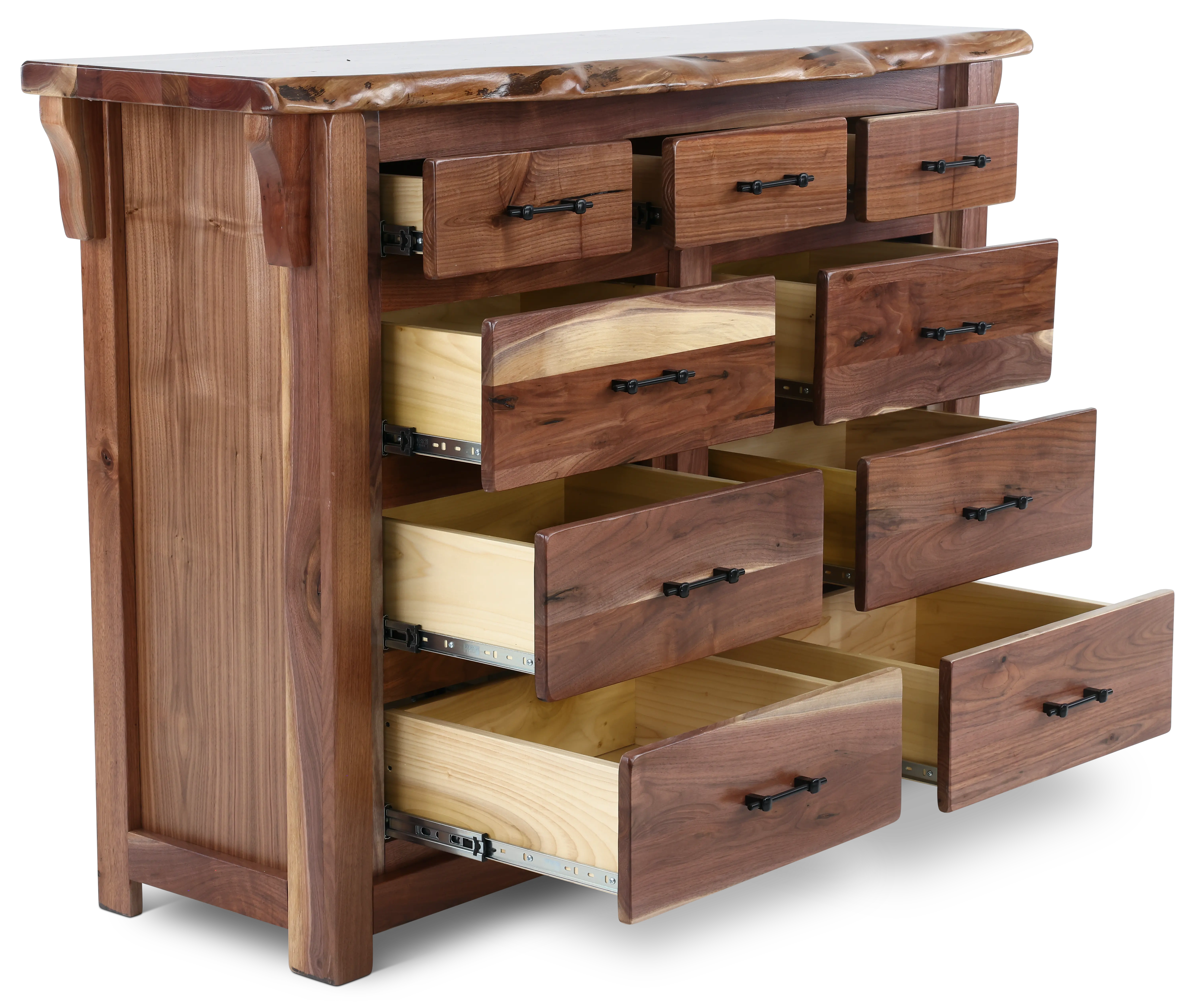 Live Edge Walnut Dresser-5
