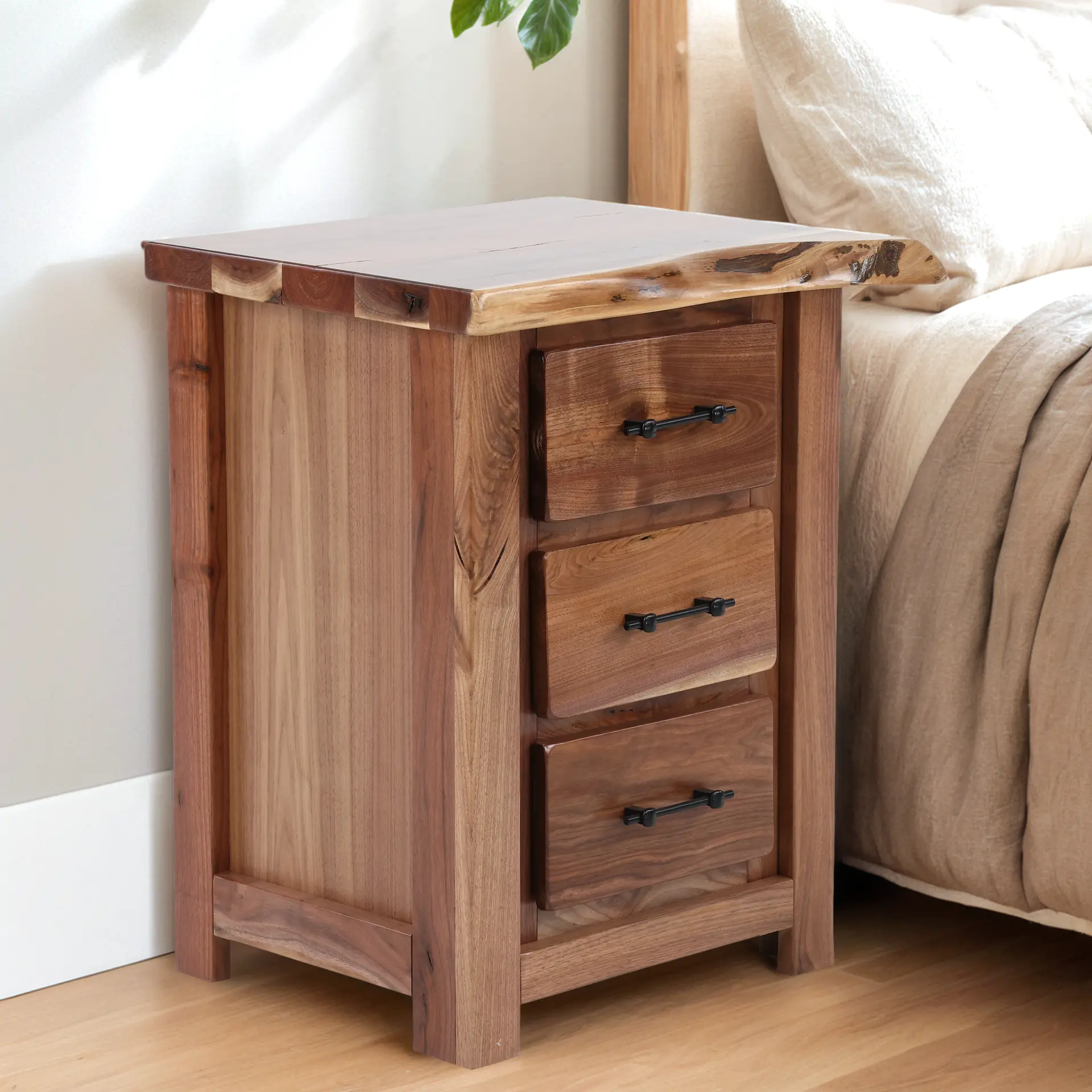 Live Edge Walnut Nightstand-11