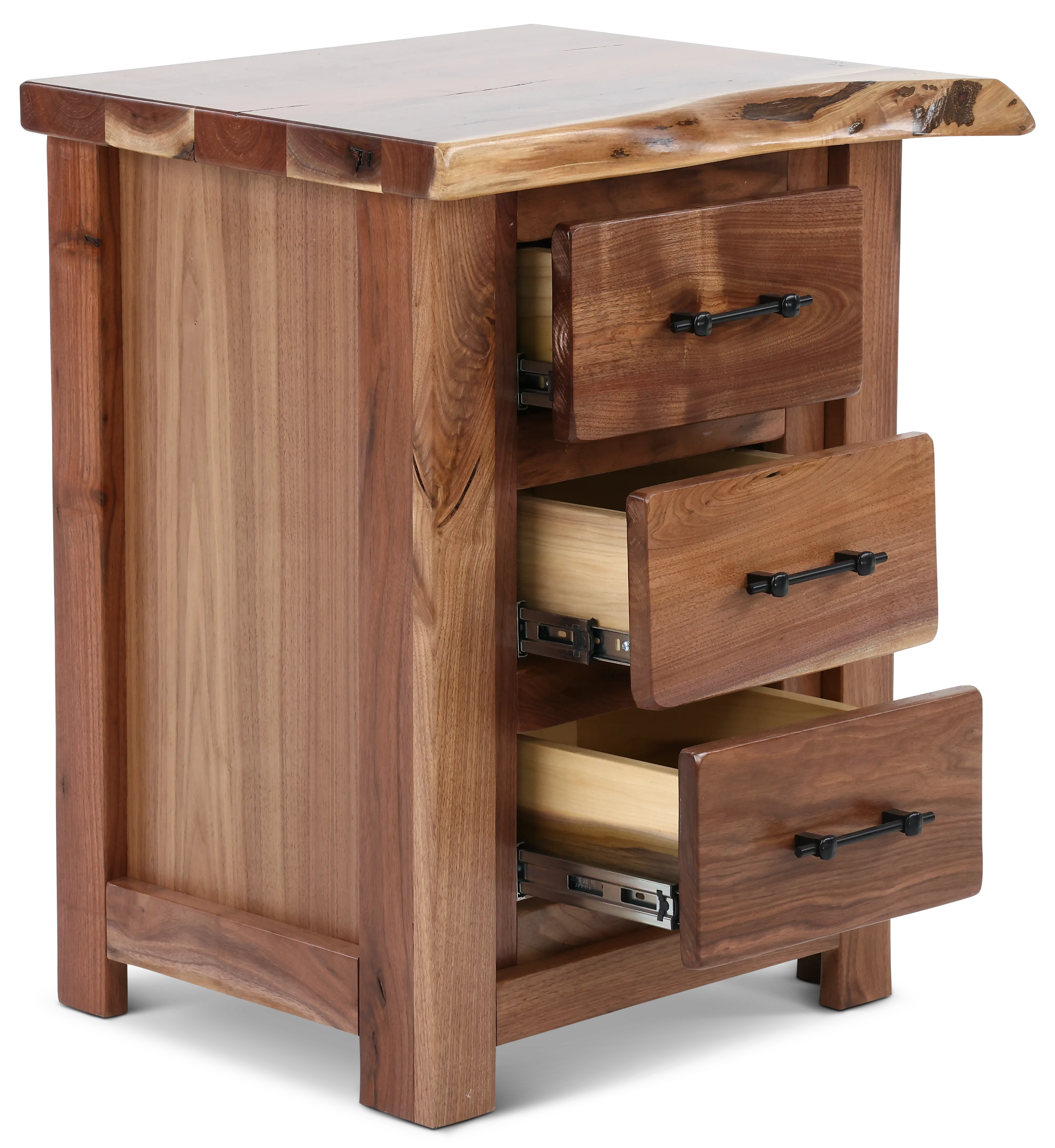 Live Edge Walnut Nightstand-5