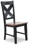 Live Edge Walnut and Black Dining Chair