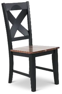 Live Edge Walnut and Black Dining Chair