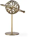 12  Gold Metal Solar System Ornament