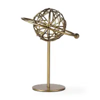 12  Gold Metal Solar System Ornament