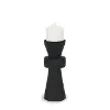 Odilia Small Matte Black Natural Candleholder