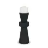 Odilia Large Matte Black Natural Candleholder