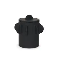 Small Deacon Black Metal Canister