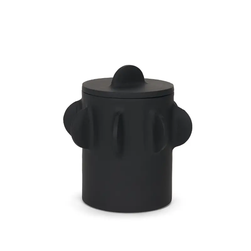 Small Deacon Black Metal Canister