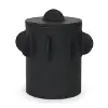 Large Deacon Black Metal Canister