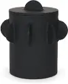 Large Deacon Black Metal Canister