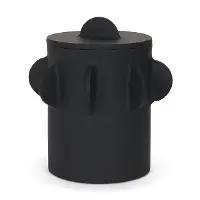 Large Deacon Black Metal Canister