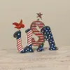 11.5  Wood and Metal USA Tabletop Decor
