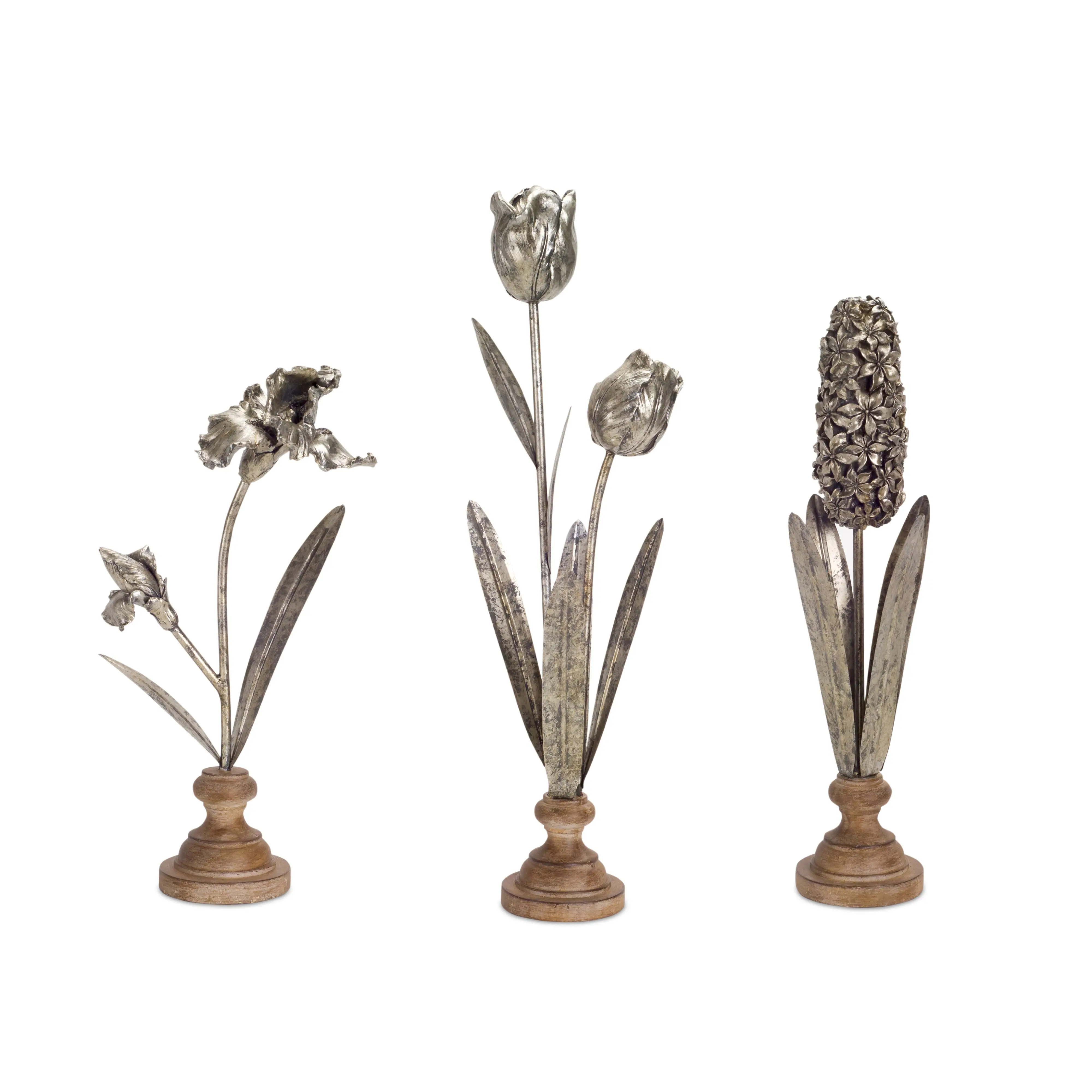 Ellie Medium Metal Floral Decoration Set-1