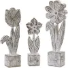 Medium Potted Floral Stone Decor