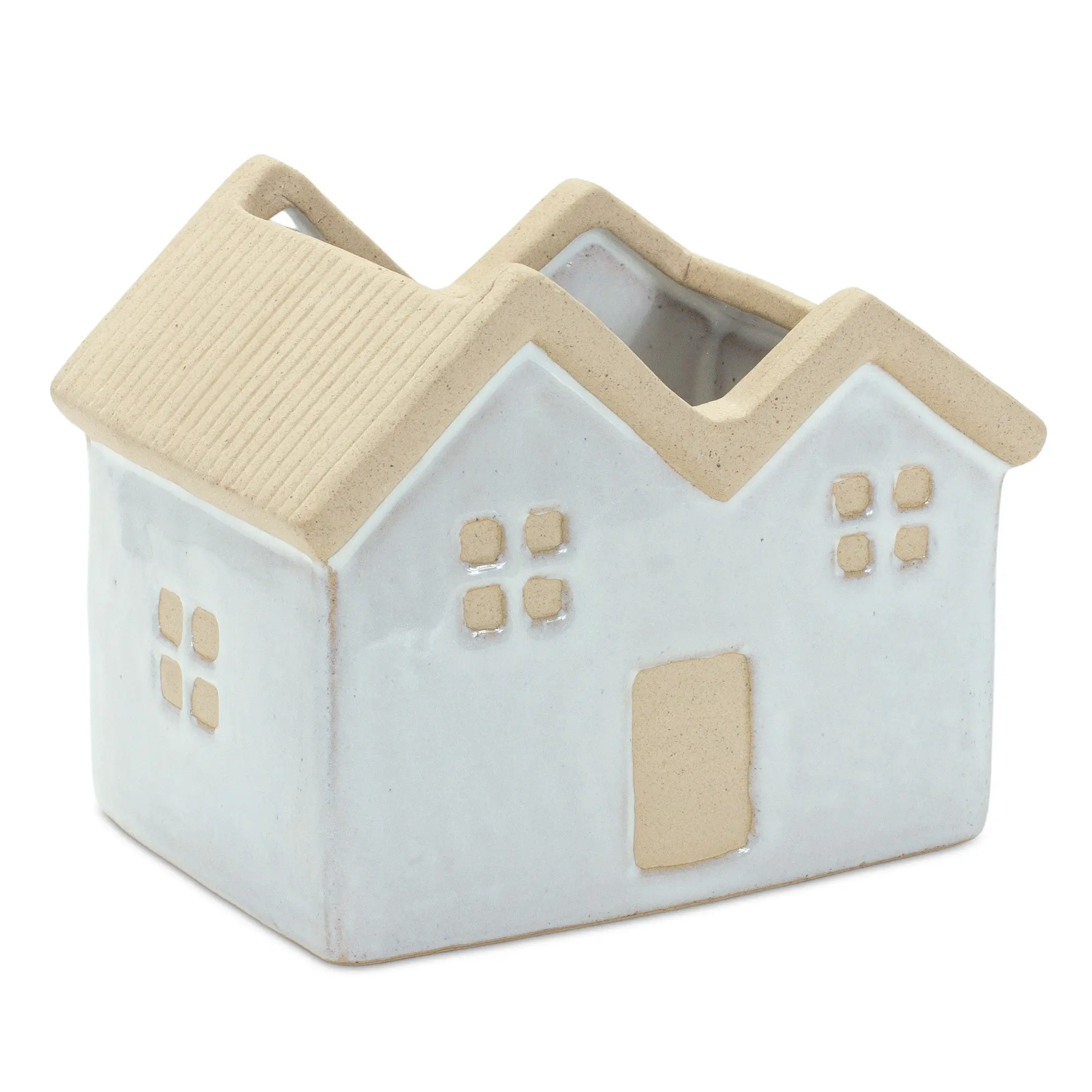 Adalyn Small Porcelain House Planter-3