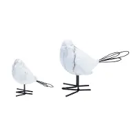 Brielle Medium White Terra Cotta Bird