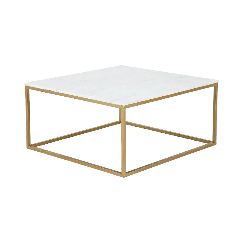 Santana Marble and Gold Coffee Table