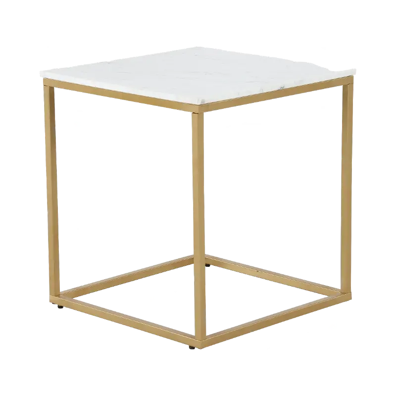 Santana Marble and Gold End Table