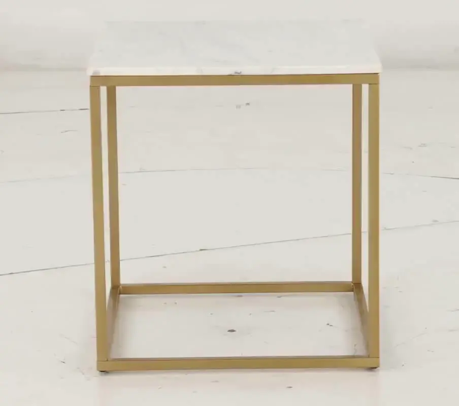 Santana Marble and Gold End Table-7