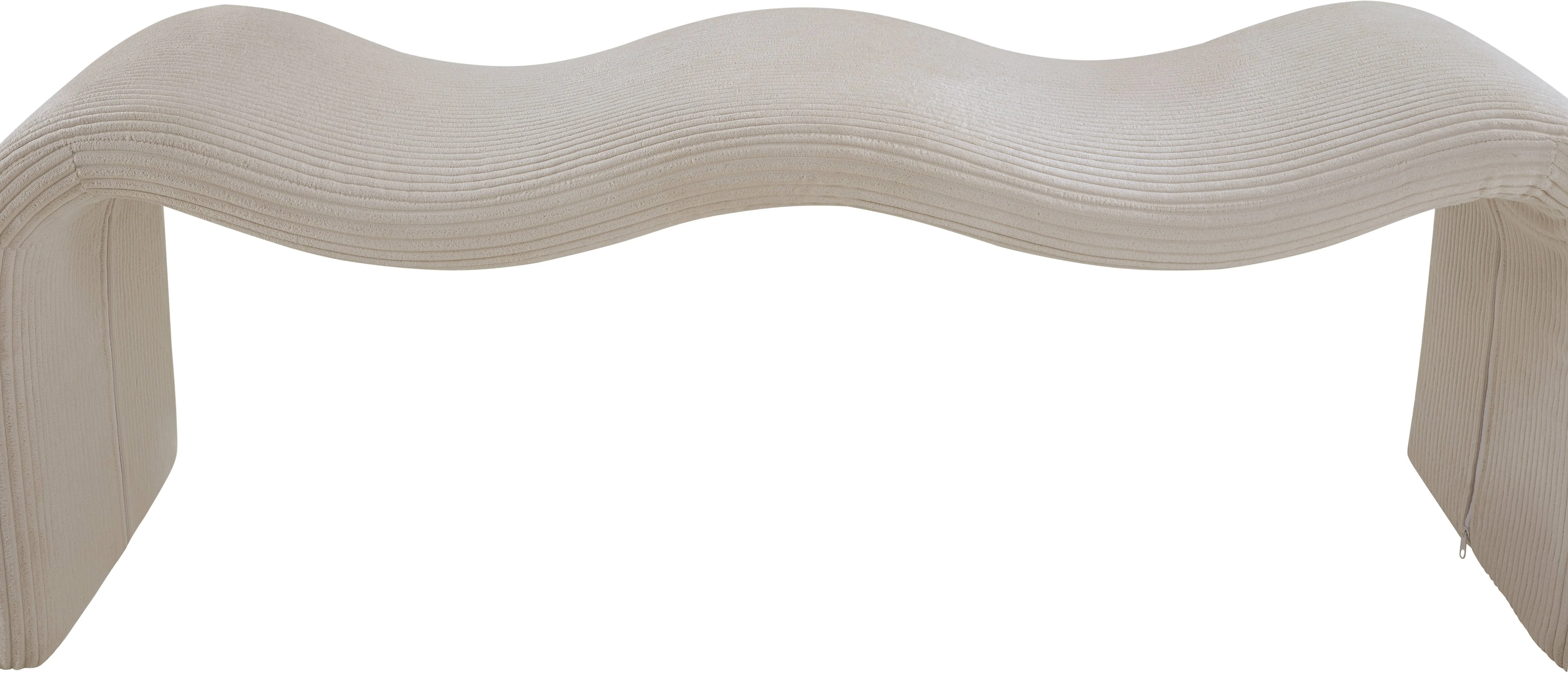 Willow Beige Corduroy Upholstered Bench-3