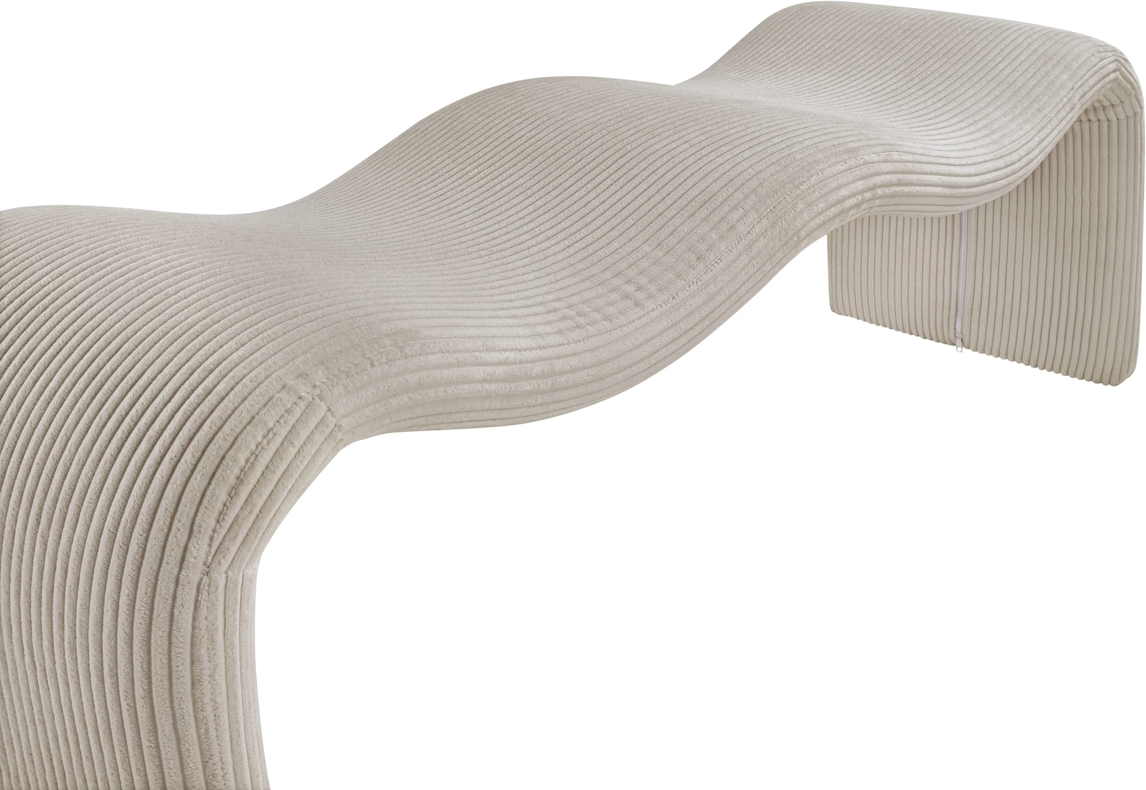 Willow Beige Corduroy Upholstered Bench-6