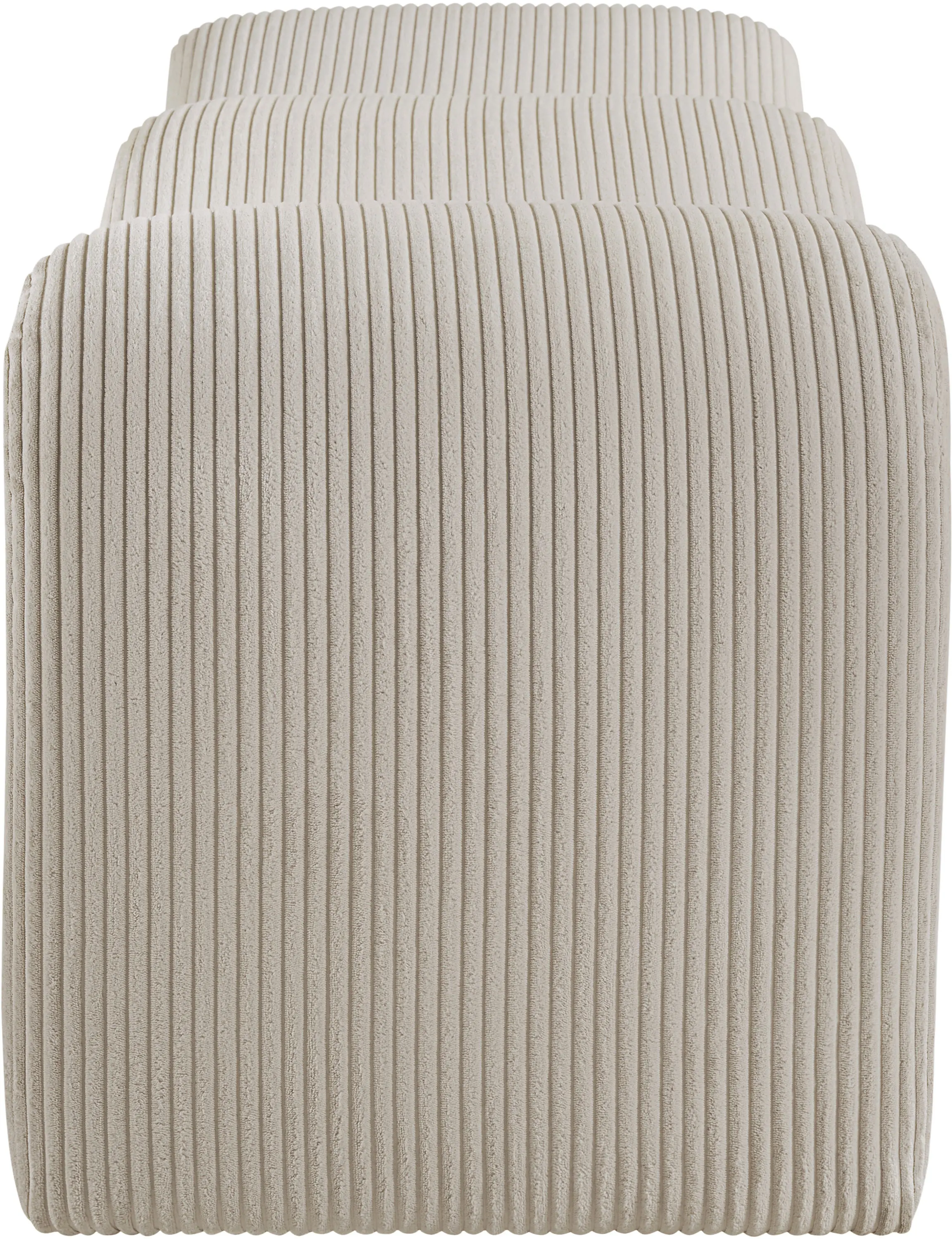 Willow Beige Corduroy Upholstered Bench-7