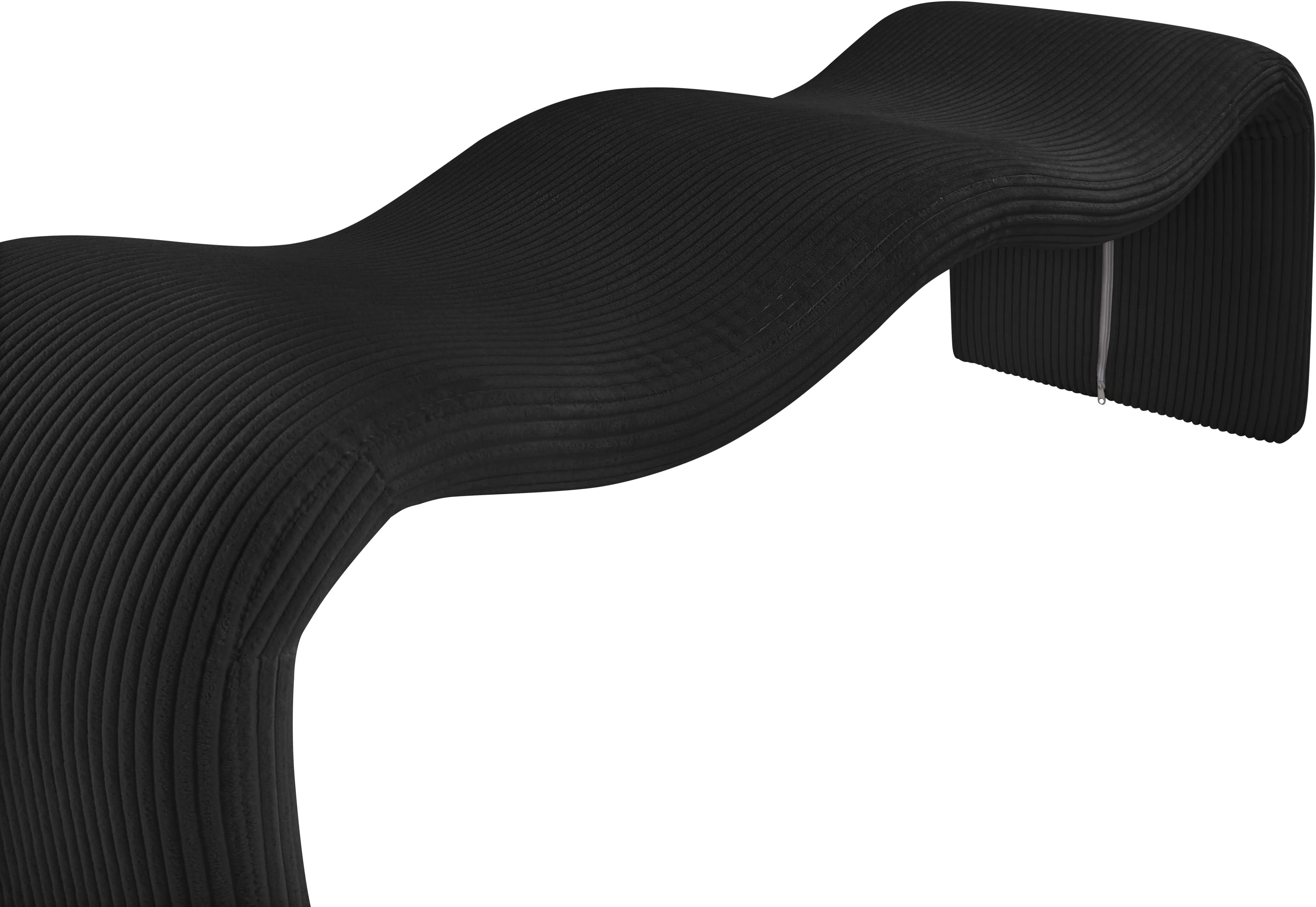 Willow Black Corduroy Upholstered Bench-6