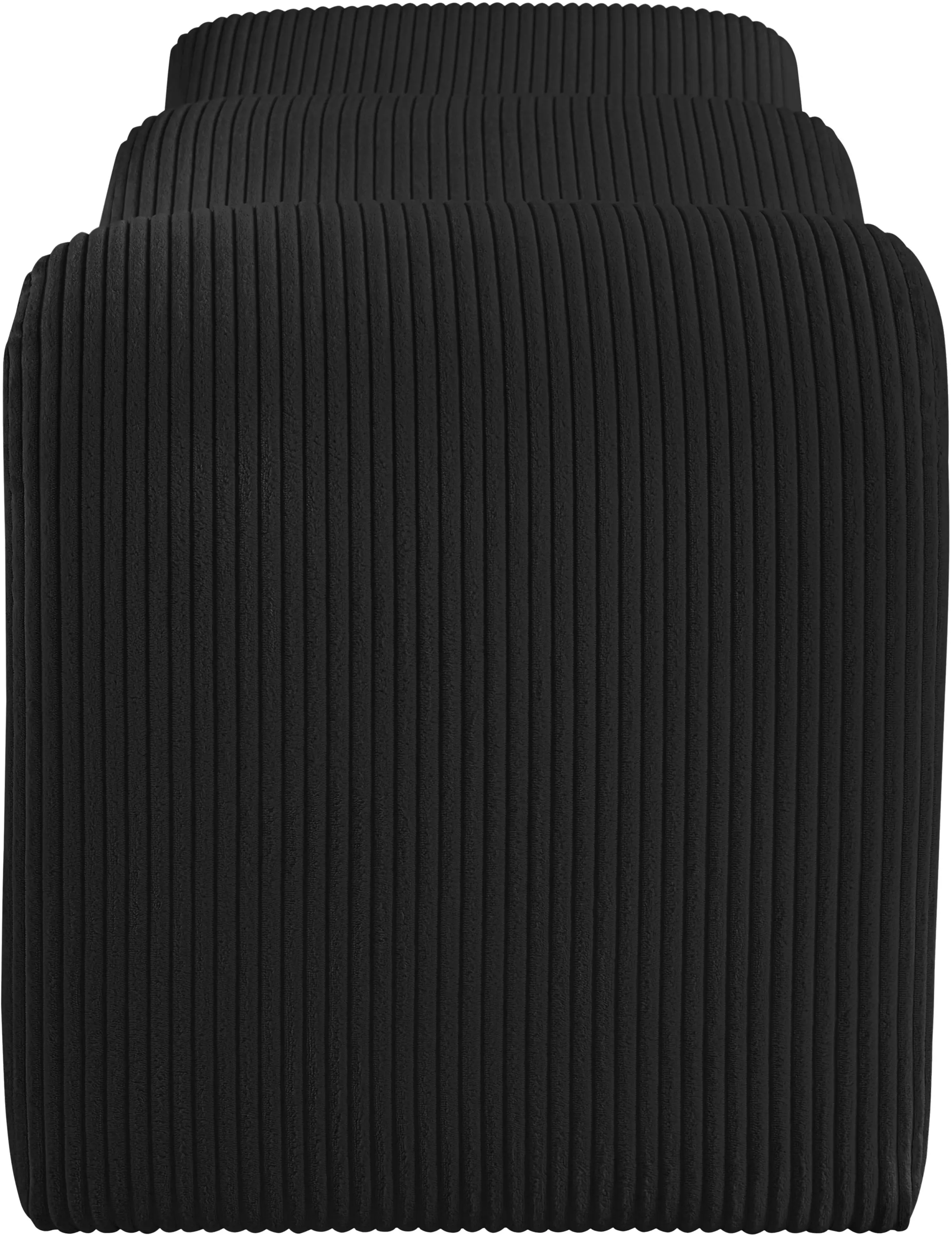 Willow Black Corduroy Upholstered Bench-7