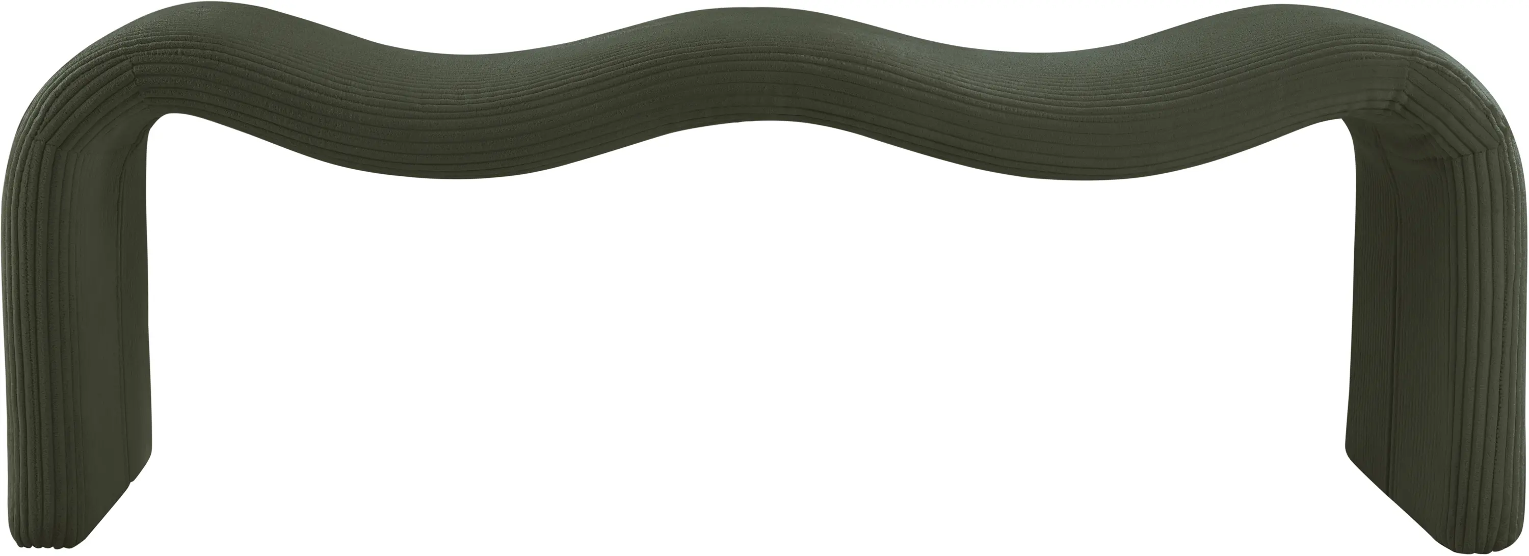 Willow Green Corduroy Upholstered Bench-1