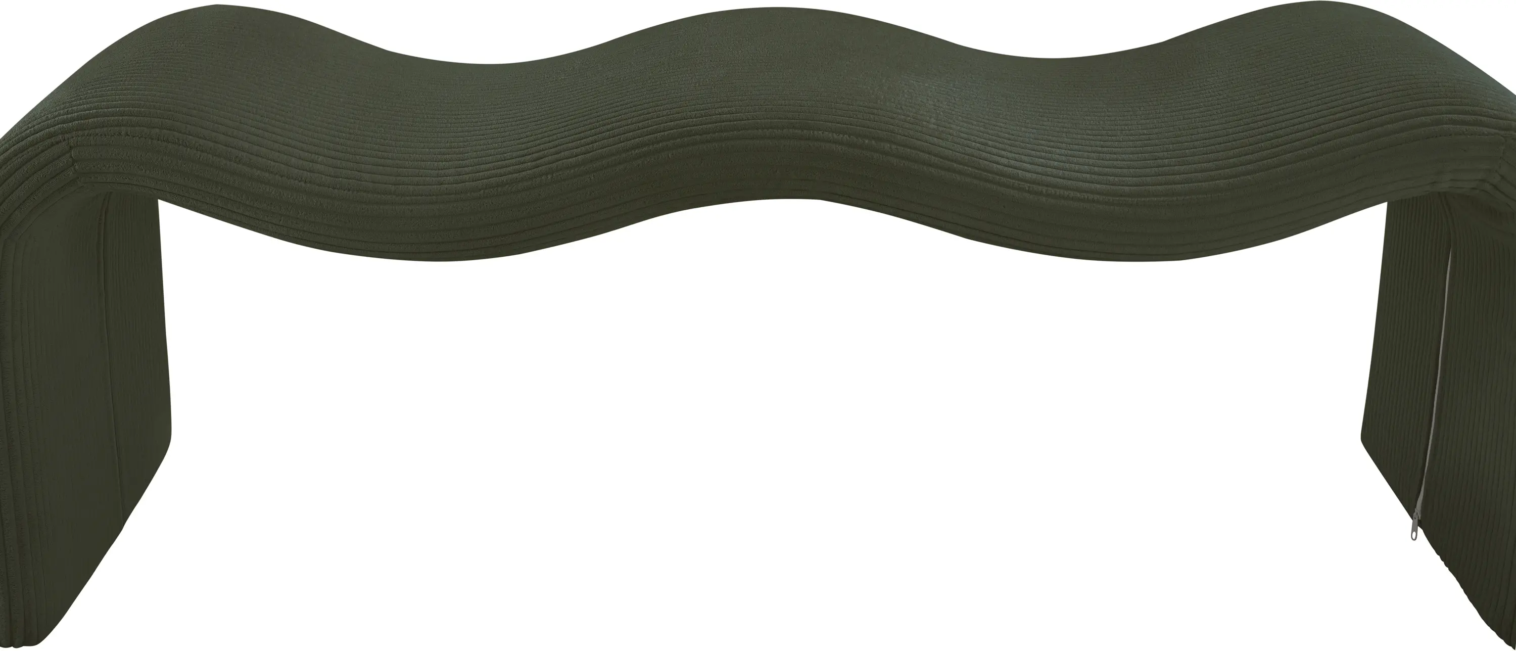 Willow Green Corduroy Upholstered Bench-3