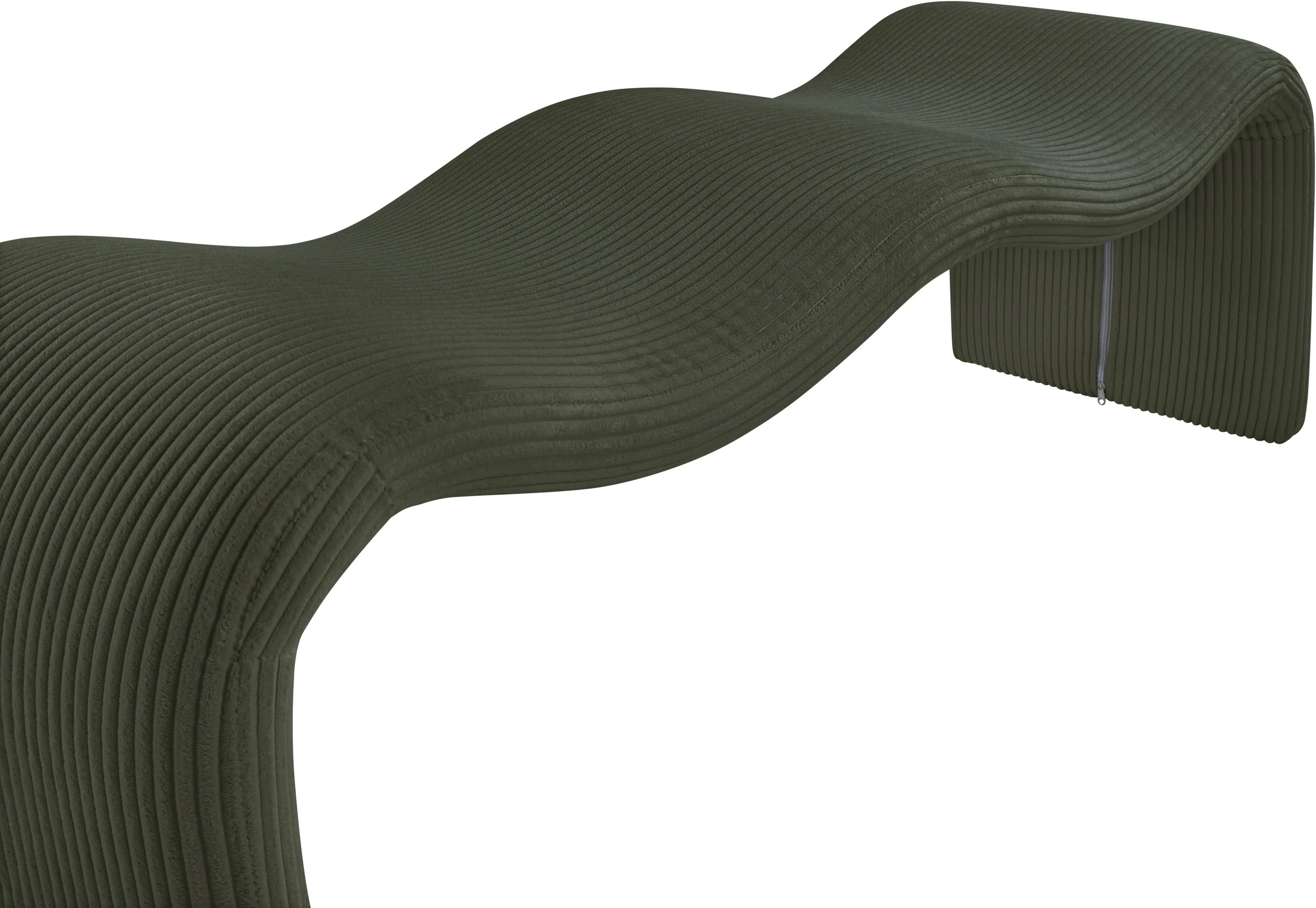 Willow Green Corduroy Upholstered Bench-6