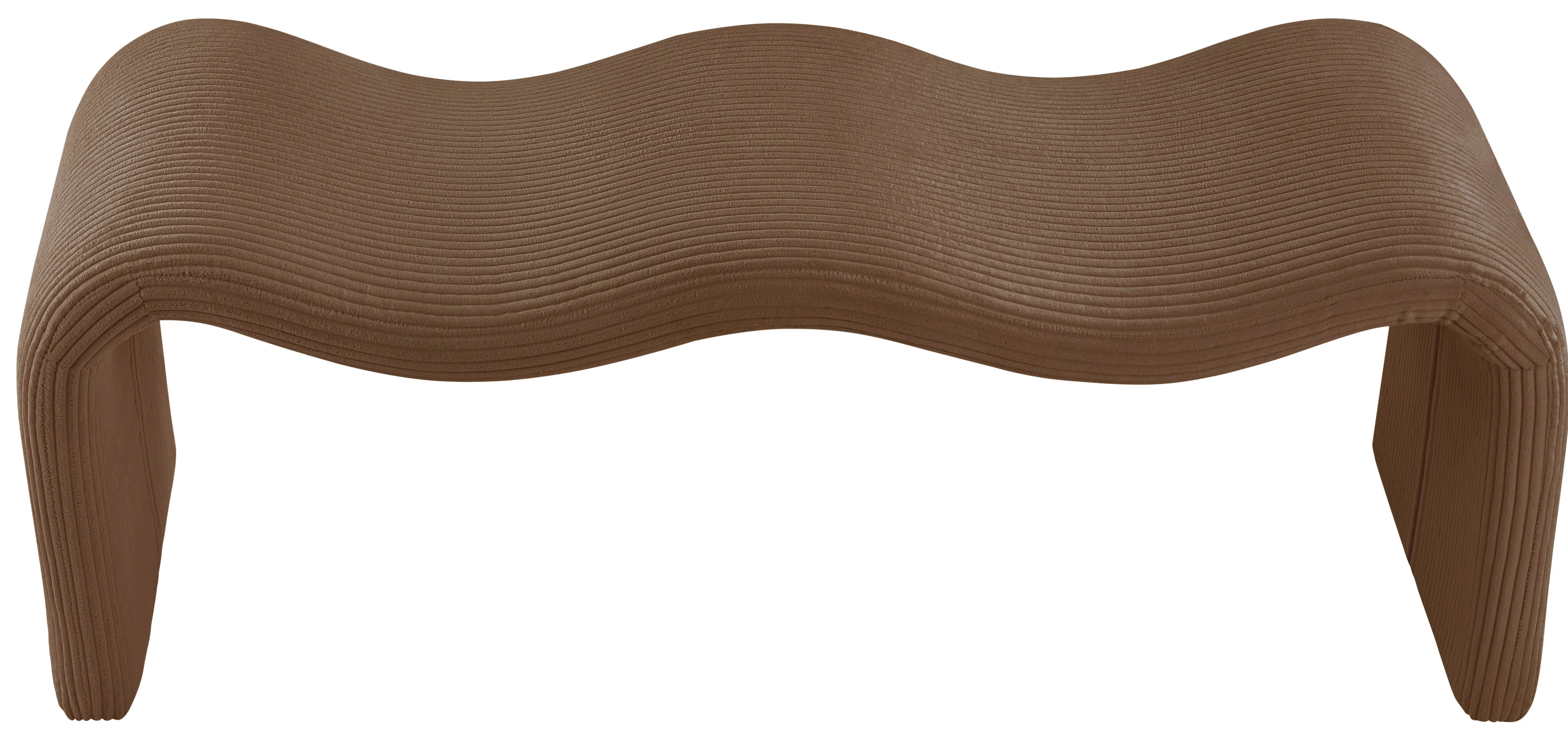 Willow Saddle Corduroy Upholstered Bench-3