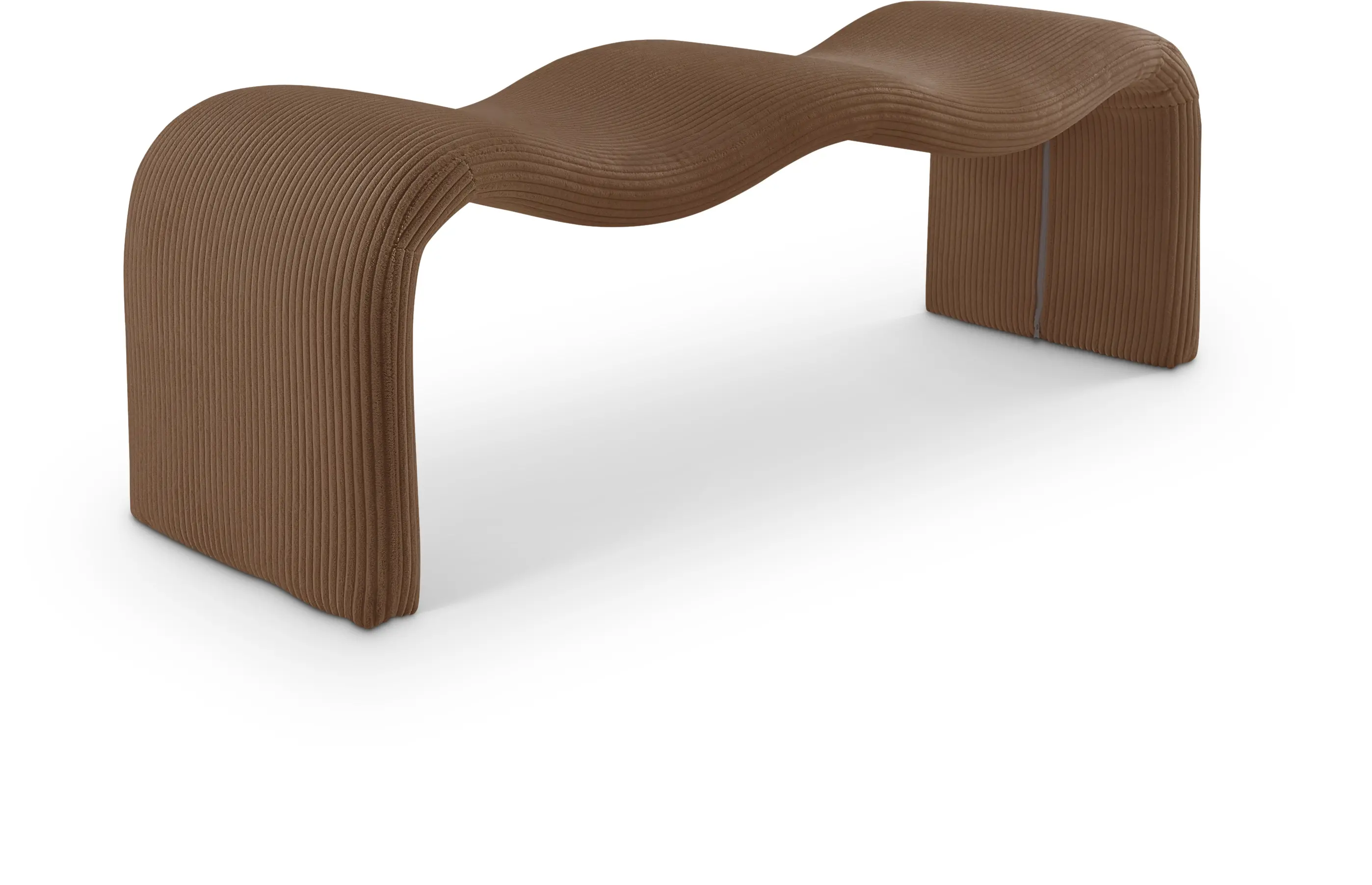 Willow Saddle Corduroy Upholstered Bench-4