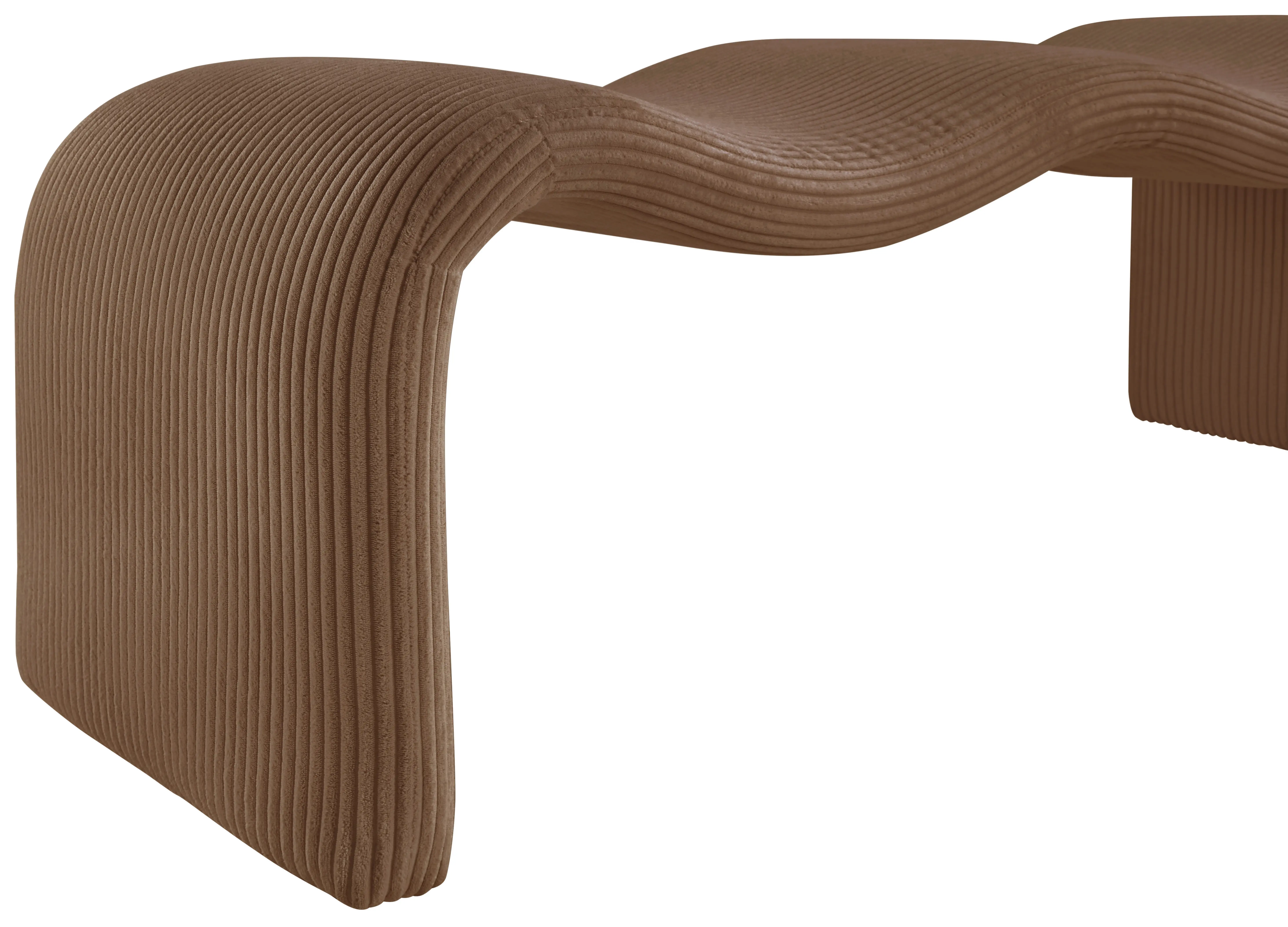 Willow Saddle Corduroy Upholstered Bench-5