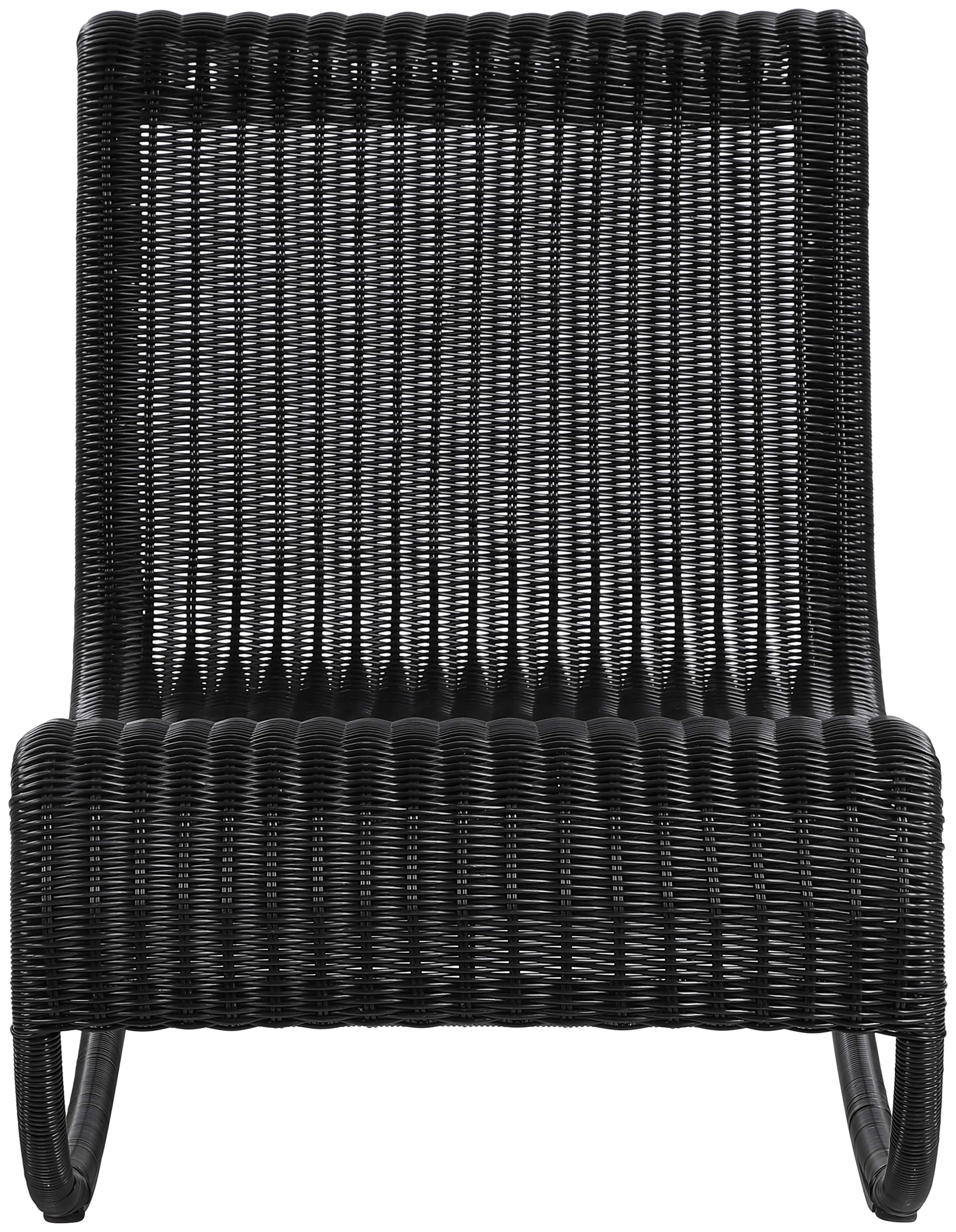 Antigua Black Wicker Patio Rocking Chair-3