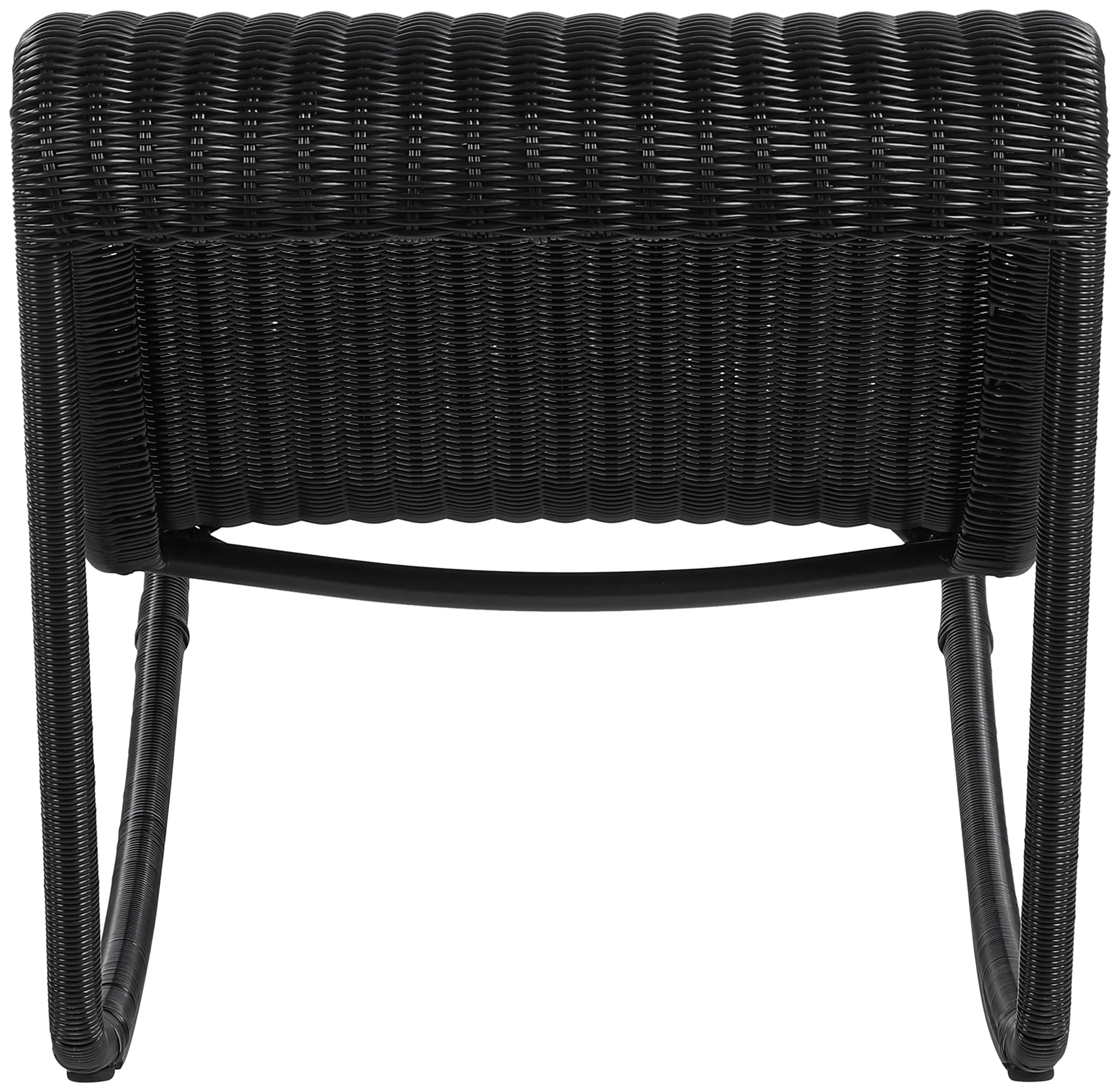 Antigua Black Wicker Patio Rocking Chair-5